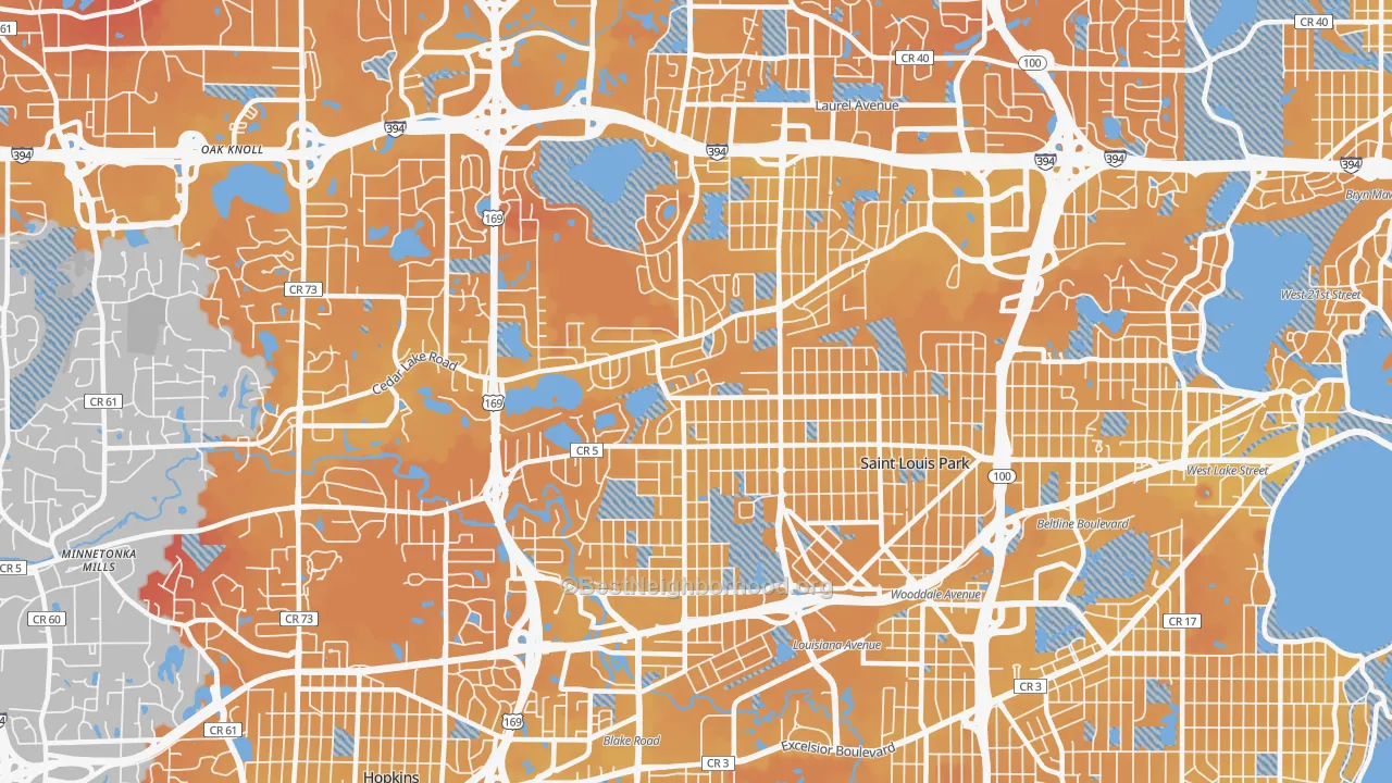 Transit Grade map of 55426, MN