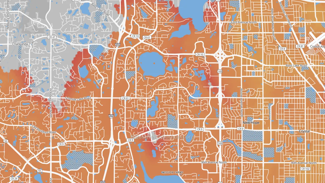 Transit Grade map of 55442, MN