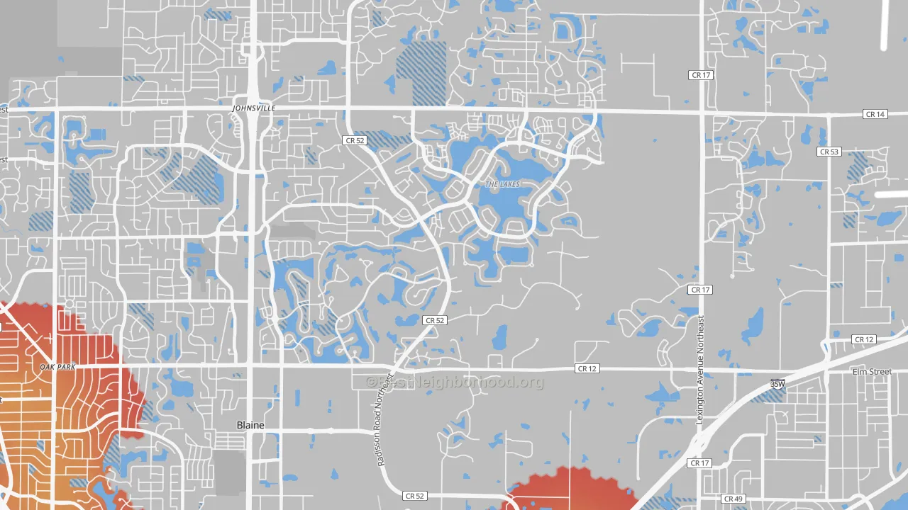 Transit Grade map of 55449, MN