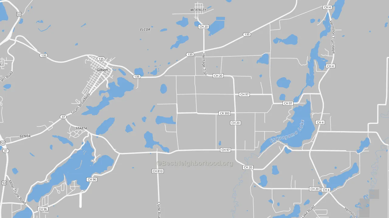 Transit Grade map of 55741, MN