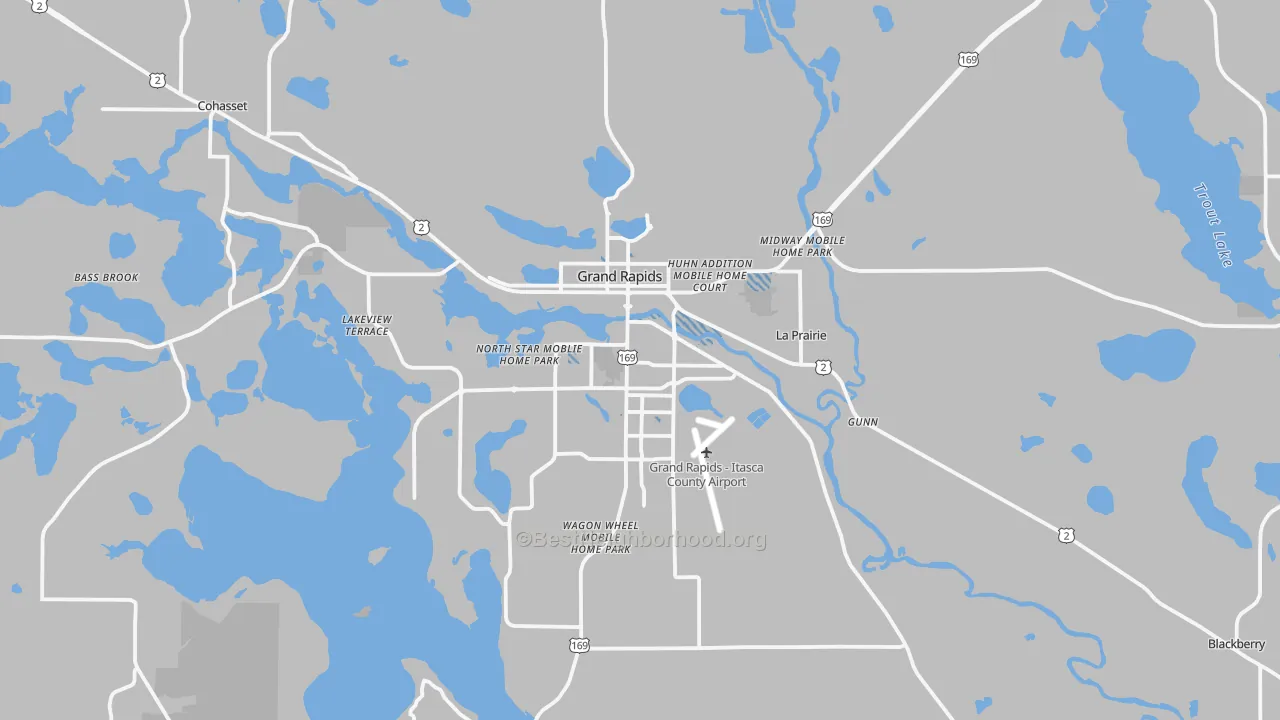 Transit Grade map of 55744, MN