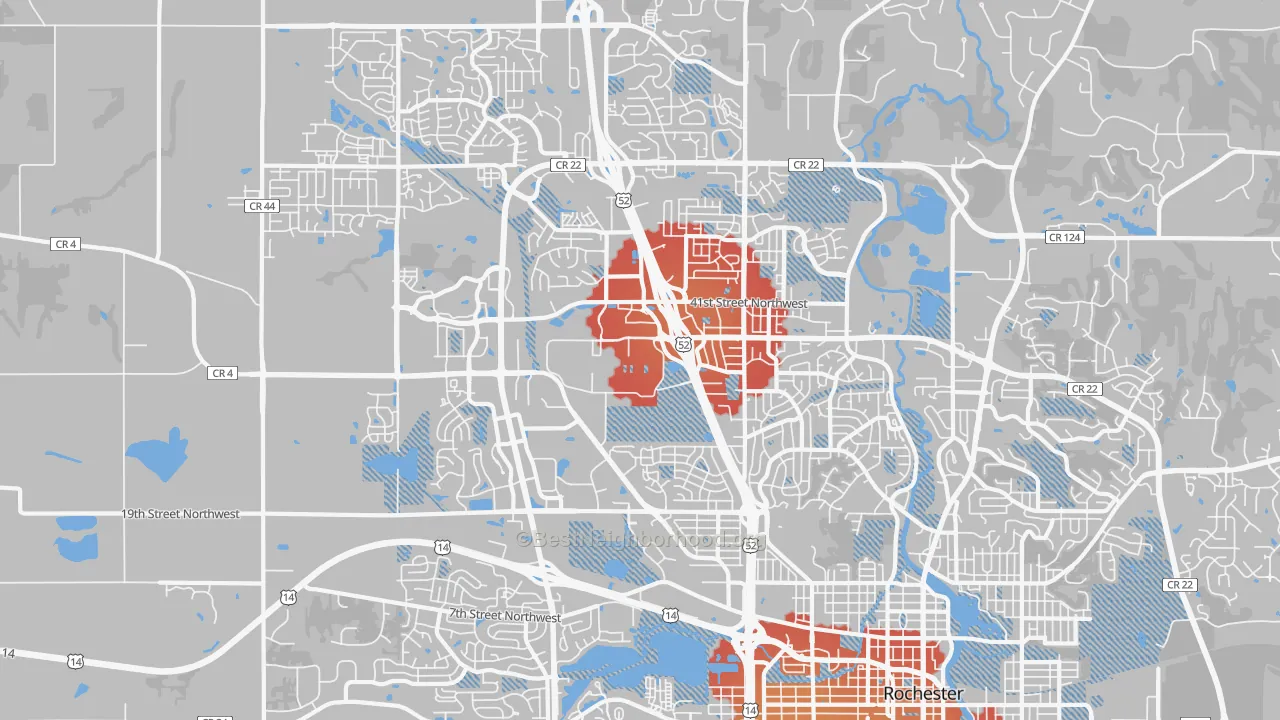 Transit Grade map of 55901, MN