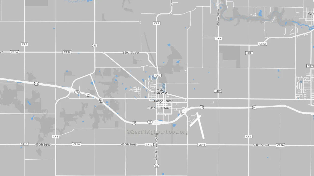 Transit Grade map of 55927, MN