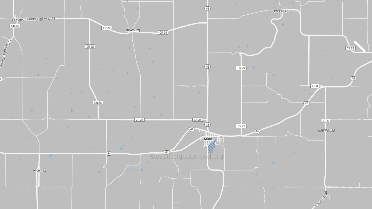 Transit Grade map of 55954, MN