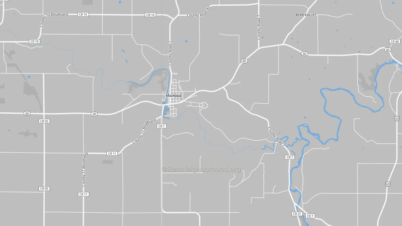 Transit Grade map of 55956, MN