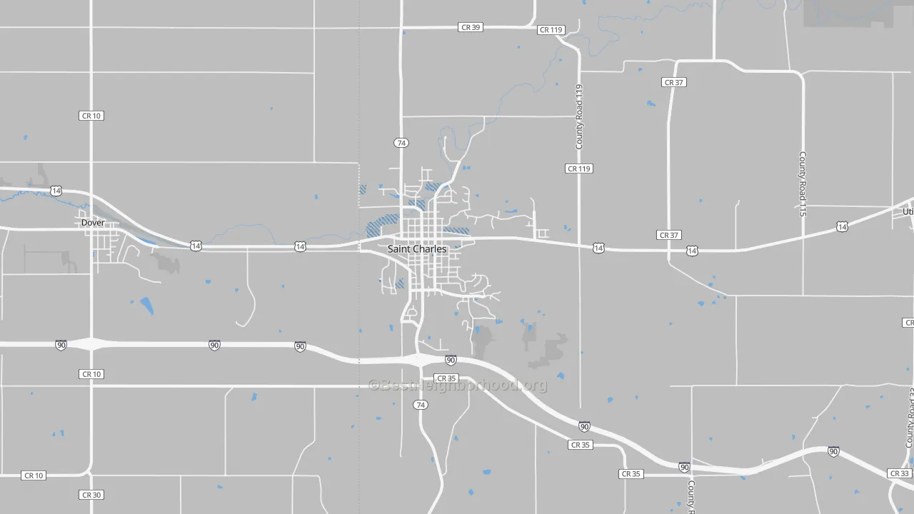 Transit Grade map of 55972, MN
