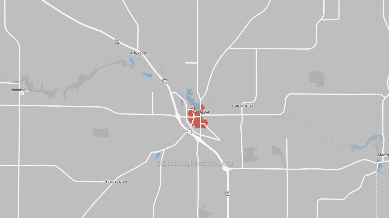 Transit Grade map of 55992, MN