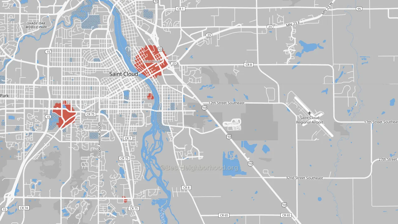 Transit Grade map of 56304, MN