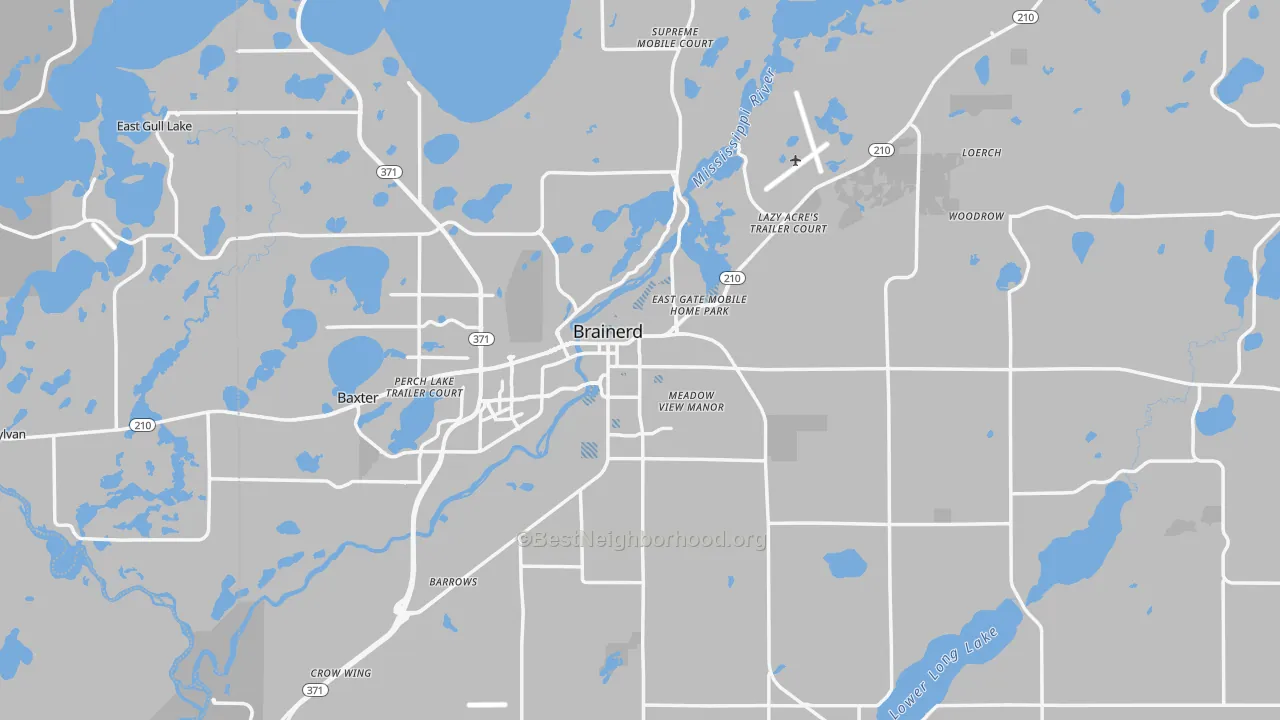 Transit Grade map of 56401, MN