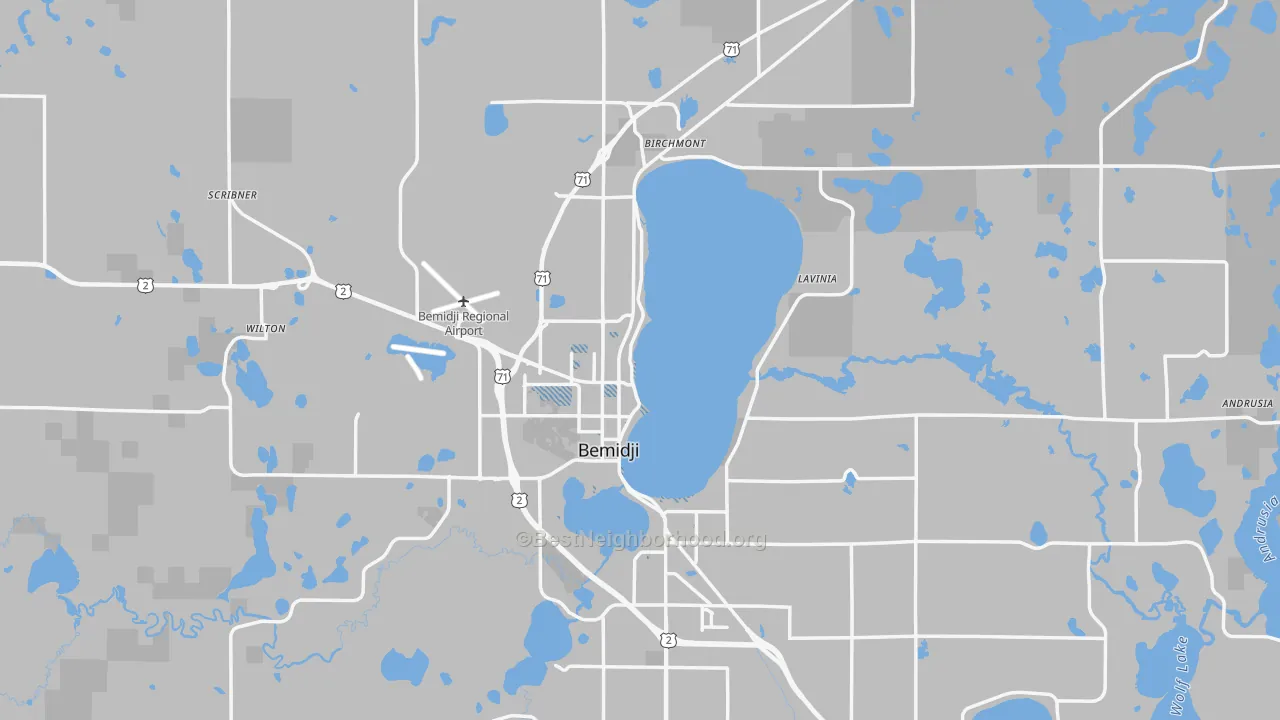 Transit Grade map of 56601, MN