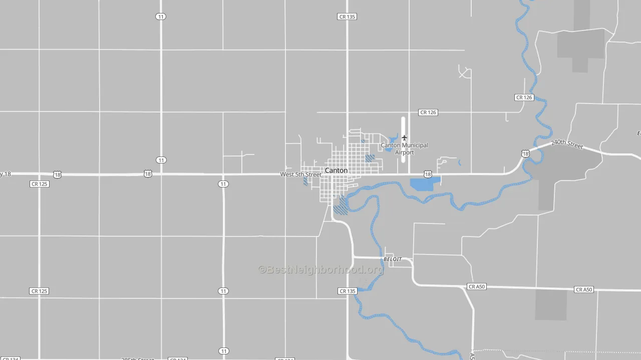 Transit Grade map of 57013, SD