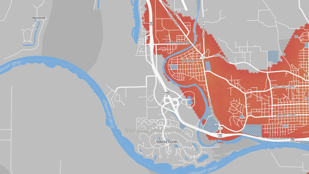 Transit Grade map of 57049, SD