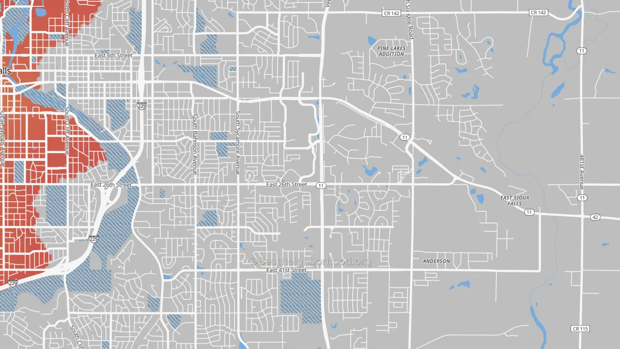 Transit Grade map of 57110, SD