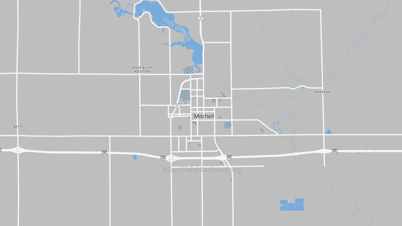 Transit Grade map of 57301, SD