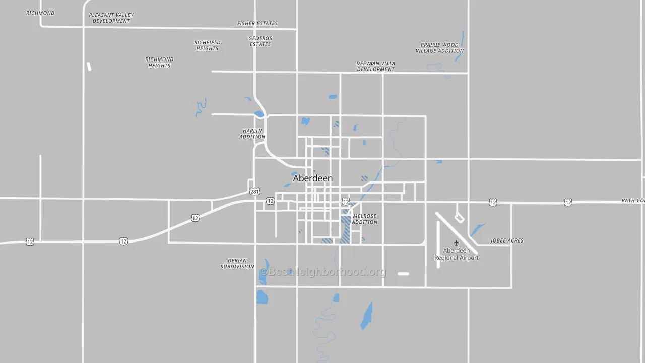 Transit Grade map of 57401, SD