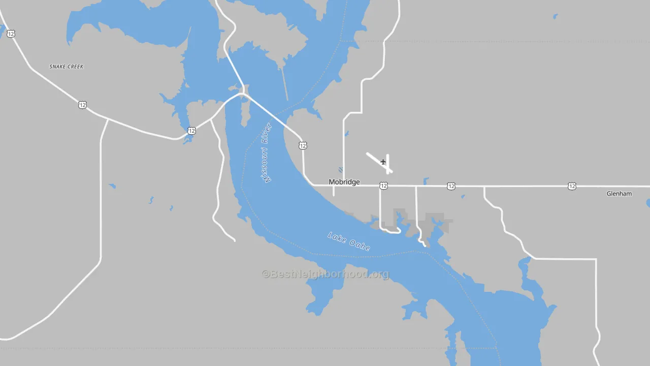 Transit Grade map of 57601, SD