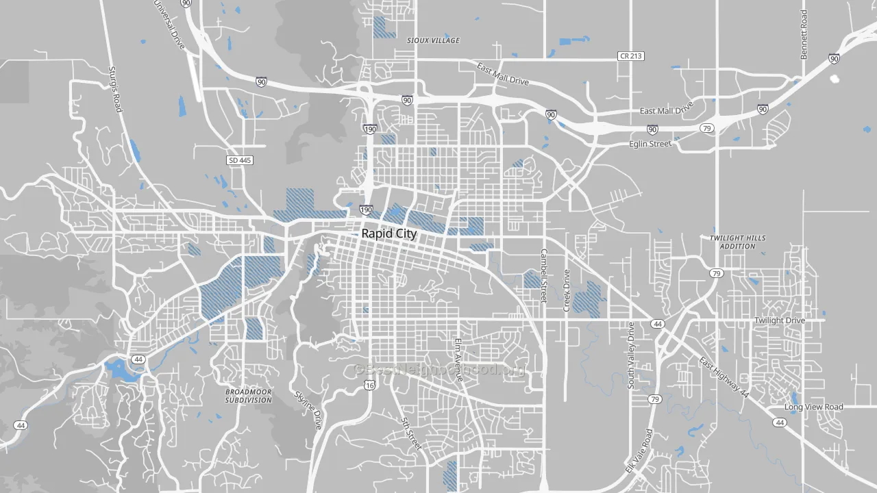 Transit Grade map of 57701, SD