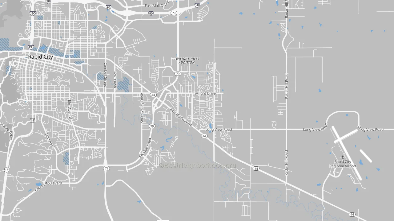 Transit Grade map of 57703, SD