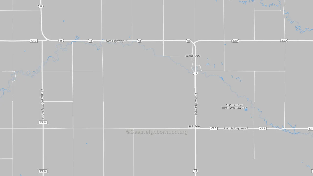 Transit Grade map of 58009, ND