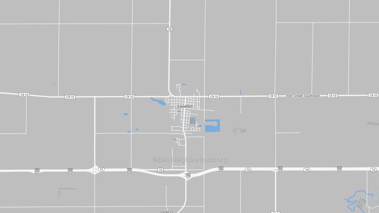 Transit Grade map of 58012, ND