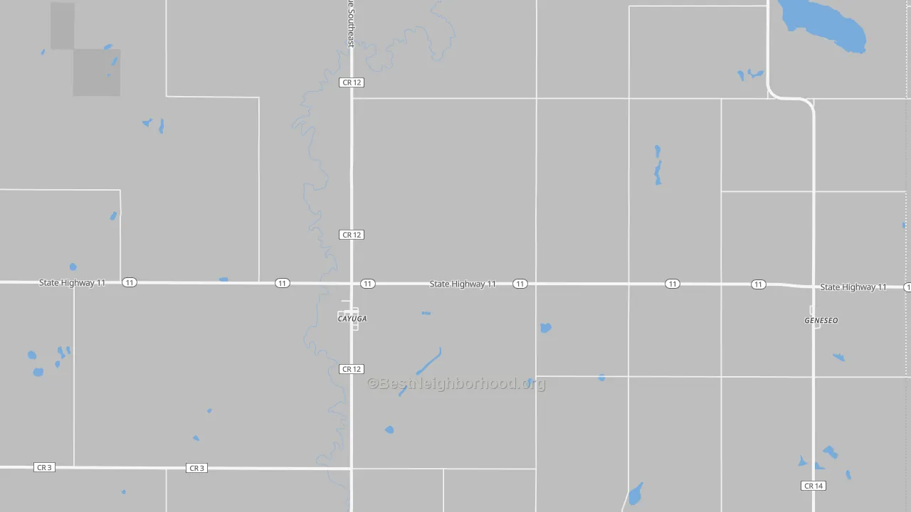 Transit Grade map of 58013, ND