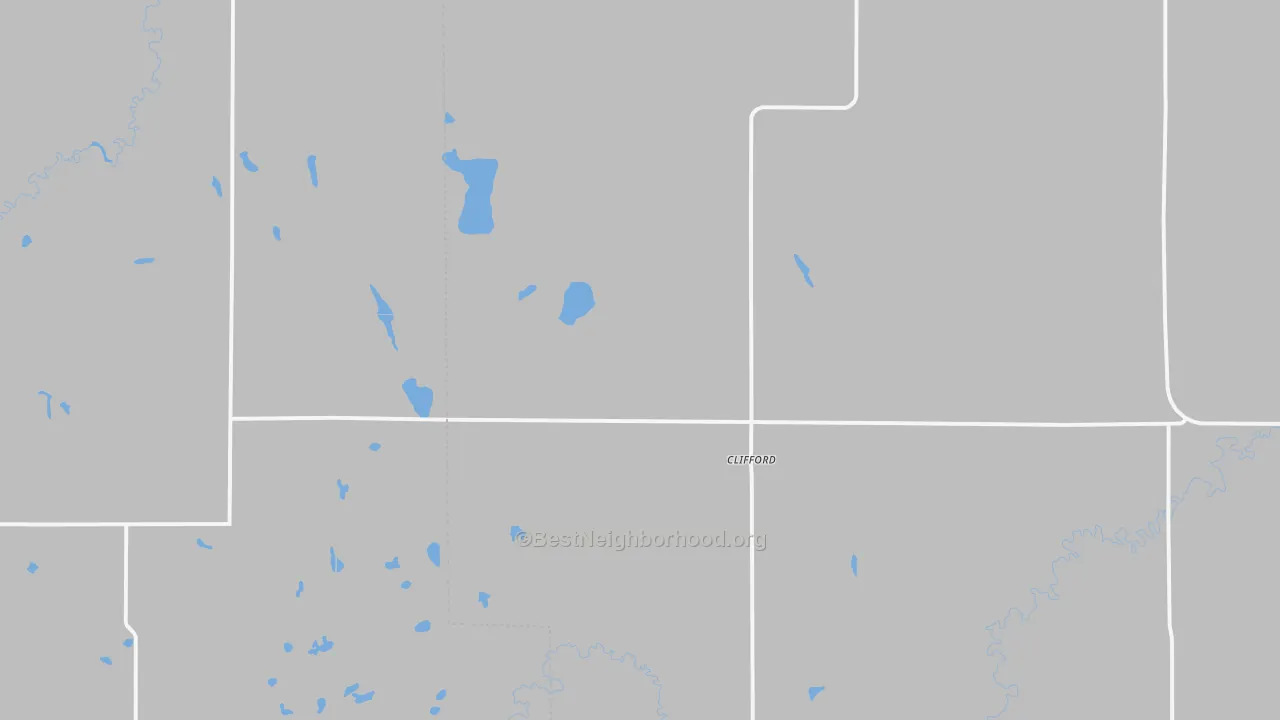 Transit Grade map of 58016, ND