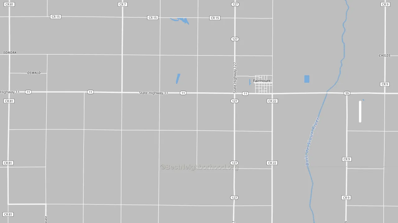 Transit Grade map of 58030, ND