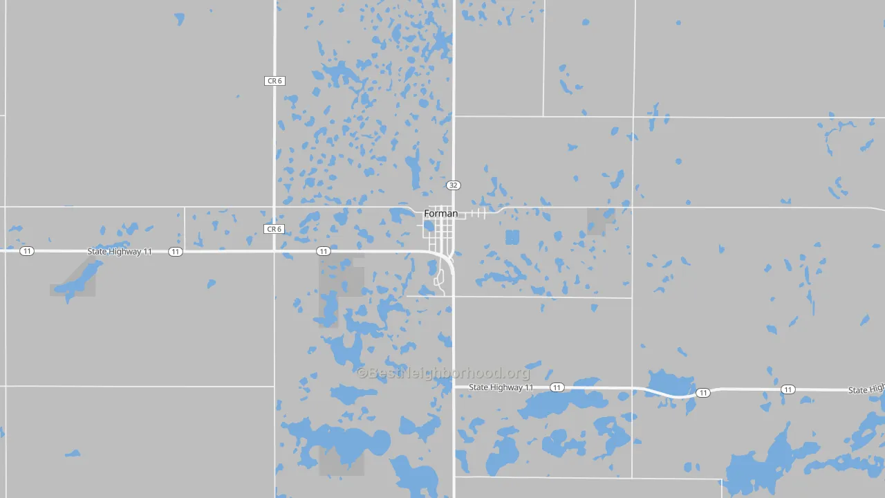 Transit Grade map of 58032, ND