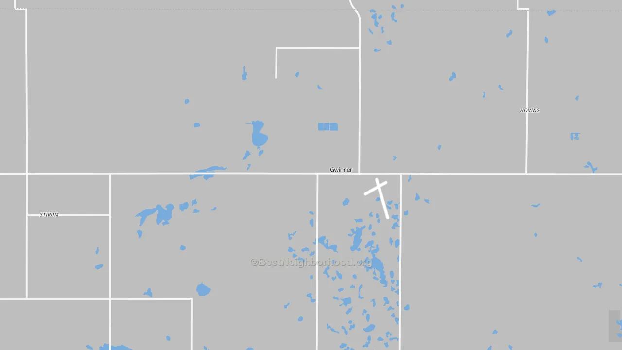 Transit Grade map of 58040, ND