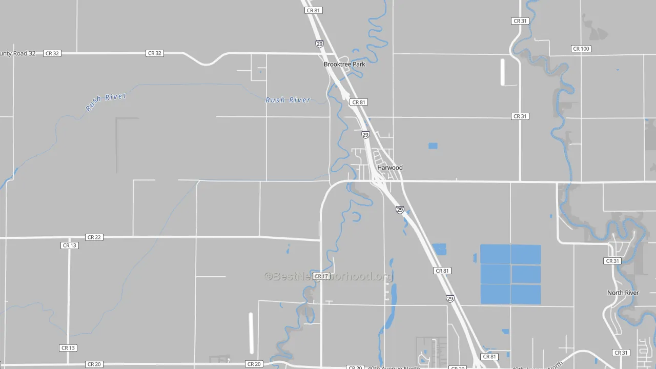 Transit Grade map of 58042, ND