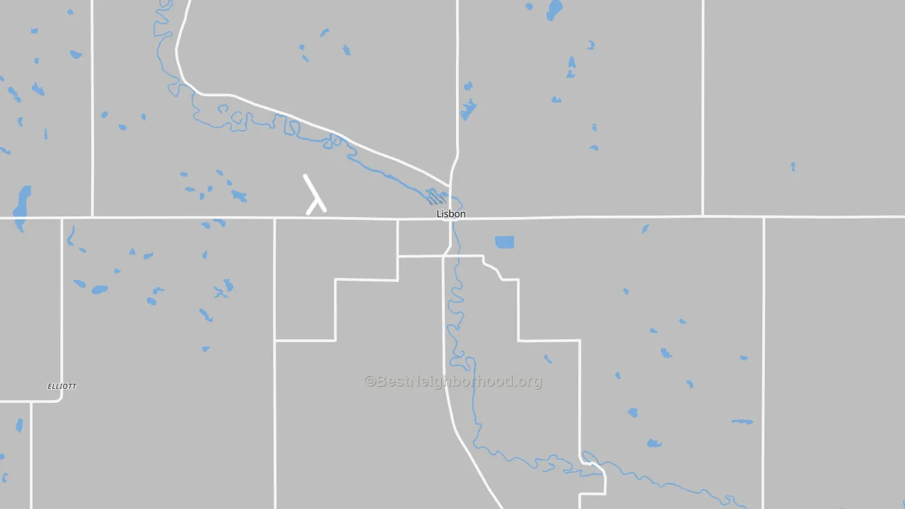 Transit Grade map of 58054, ND