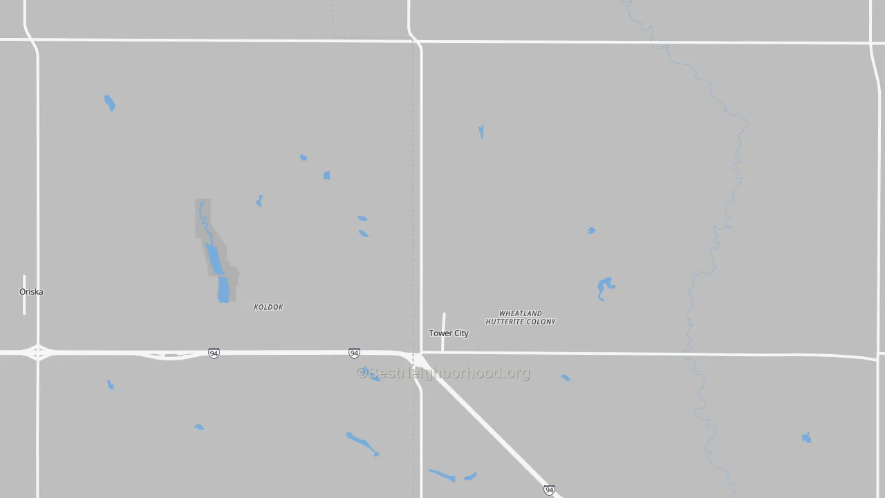 Transit Grade map of 58071, ND