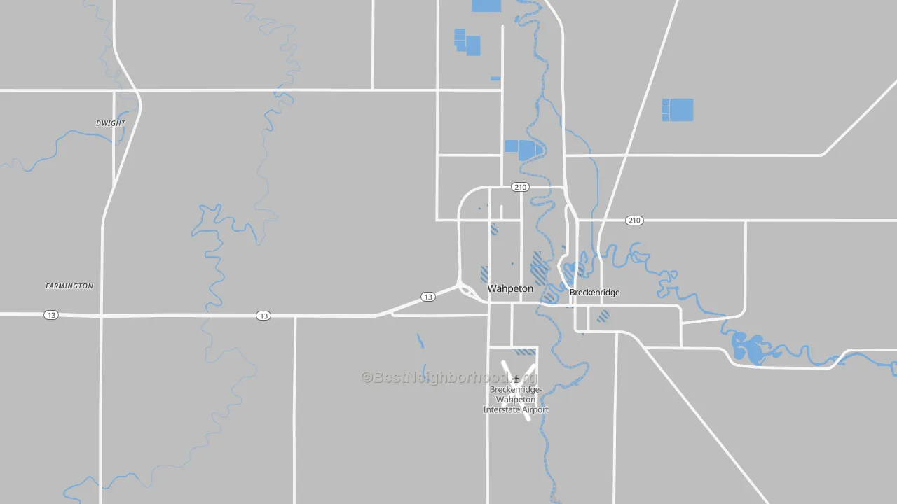 Transit Grade map of 58075, ND