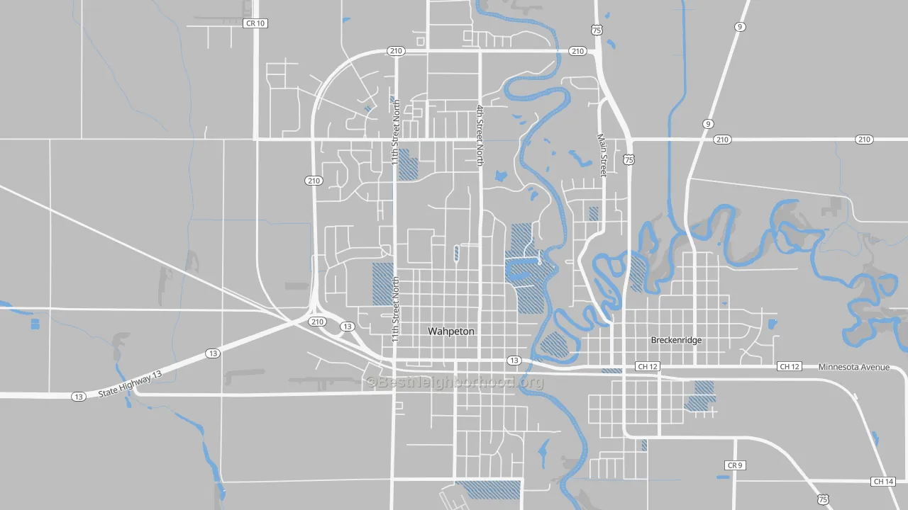 Transit Grade map of 58076, ND