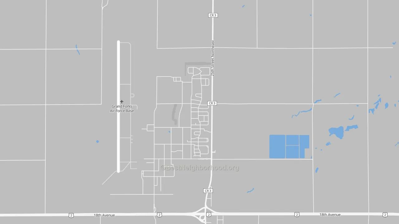 Transit Grade map of 58204, ND