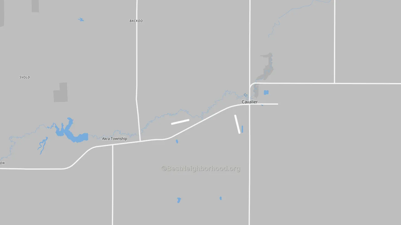 Transit Grade map of 58220, ND