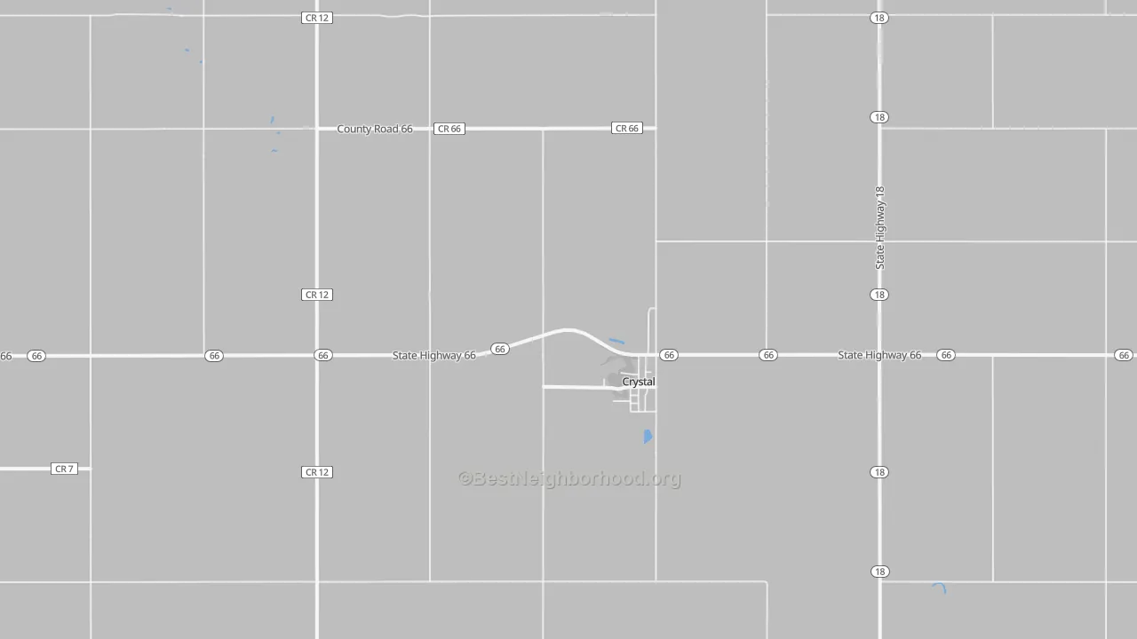 Transit Grade map of 58222, ND