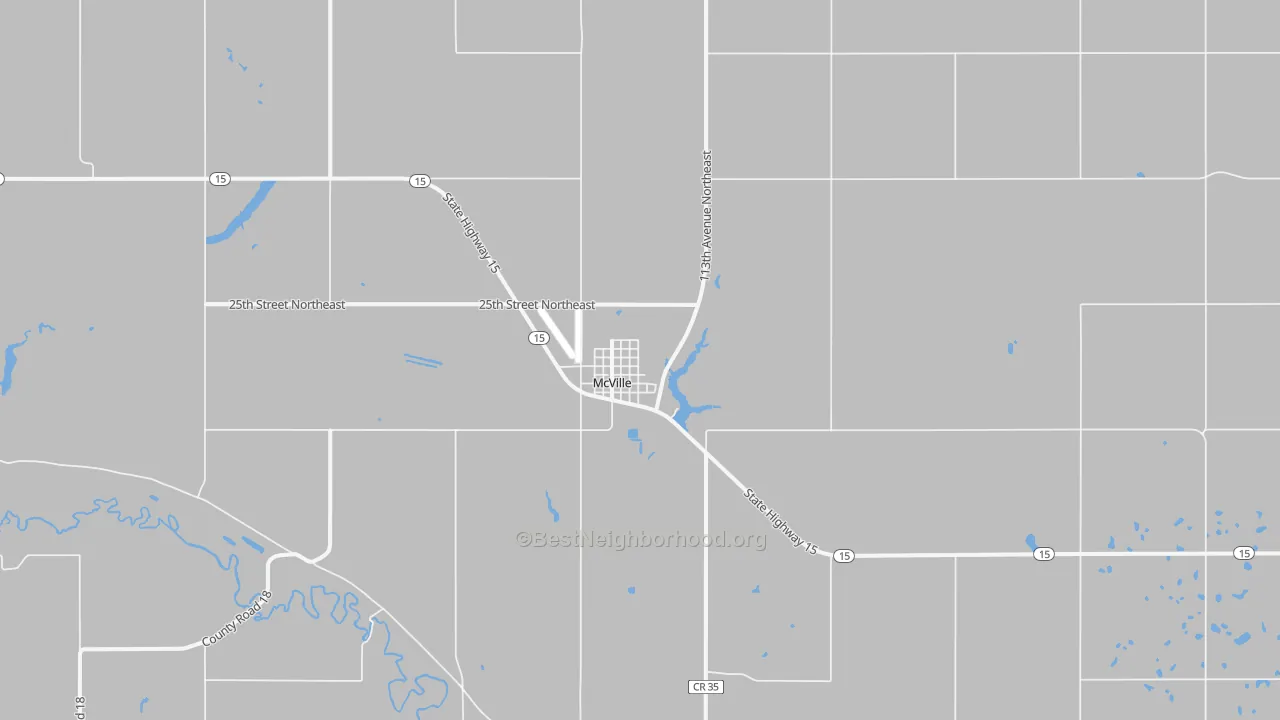 Transit Grade map of 58254, ND