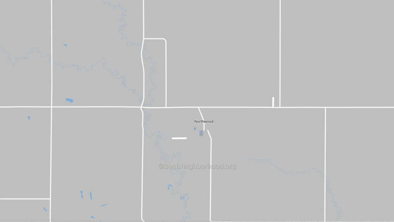 Transit Grade map of 58267, ND