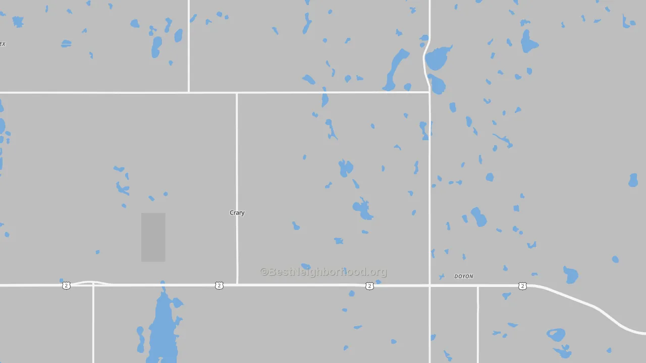 Transit Grade map of 58327, ND