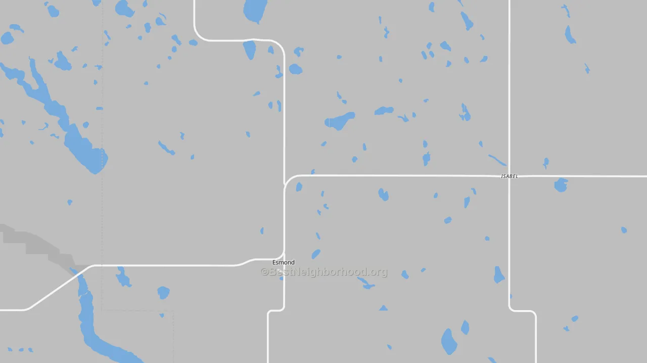 Transit Grade map of 58332, ND