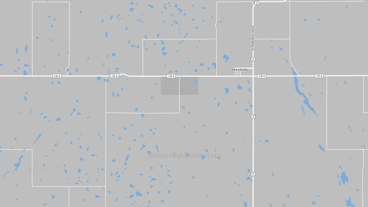 Transit Grade map of 58339, ND