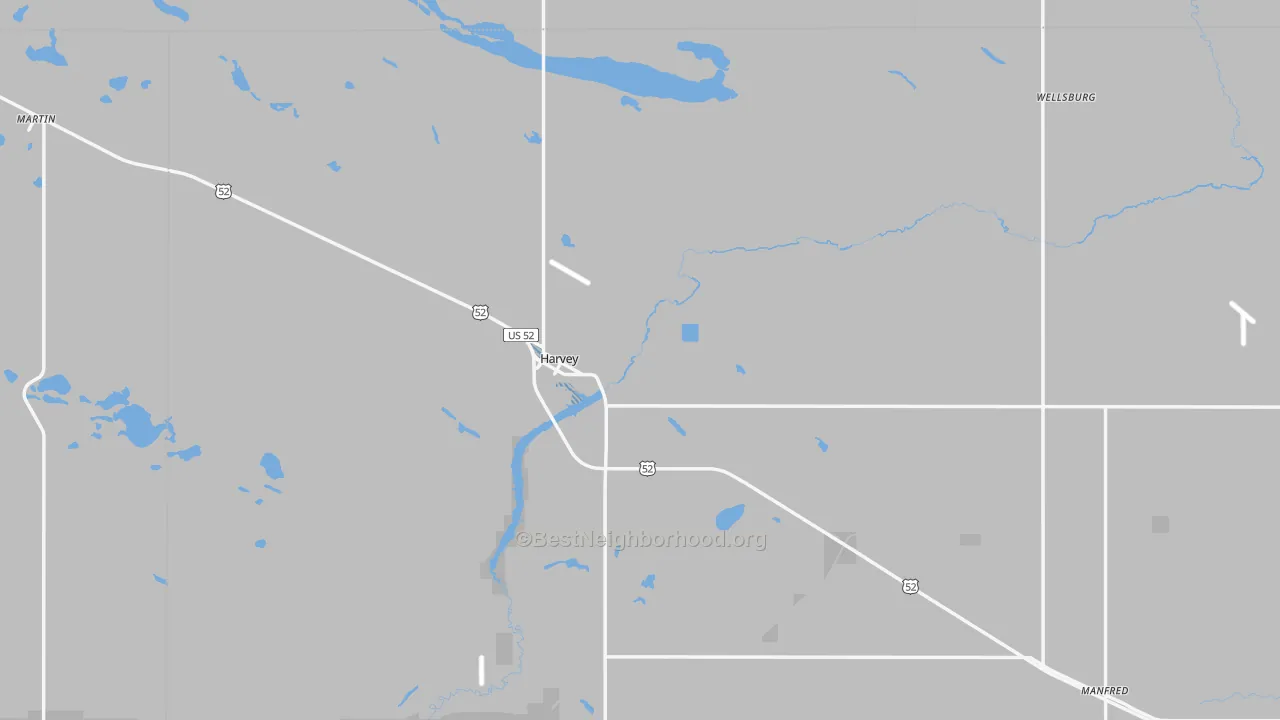 Transit Grade map of 58341, ND