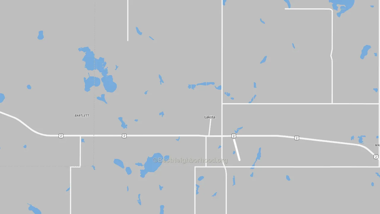 Transit Grade map of 58344, ND