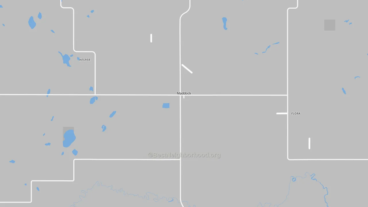 Transit Grade map of 58348, ND