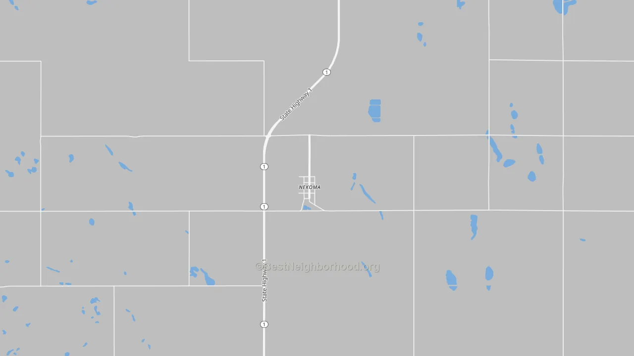 Transit Grade map of 58355, ND