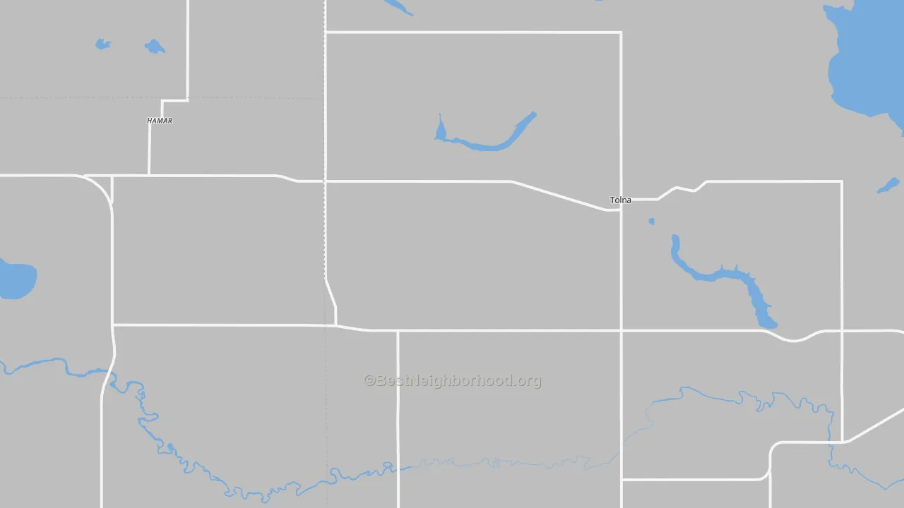 Transit Grade map of 58380, ND