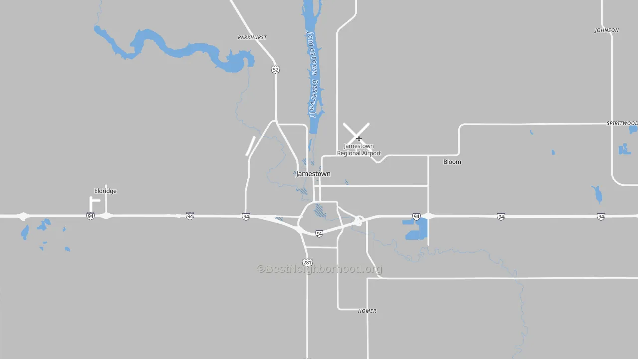 Transit Grade map of 58401, ND