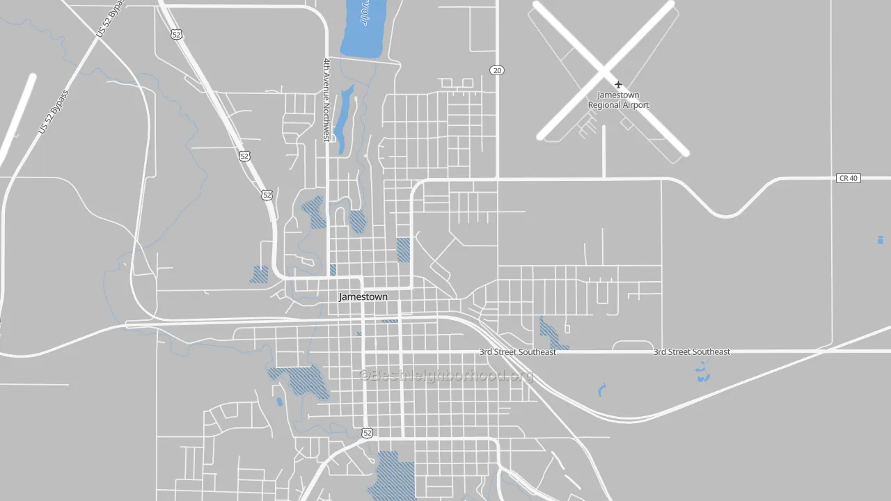 Transit Grade map of 58405, ND
