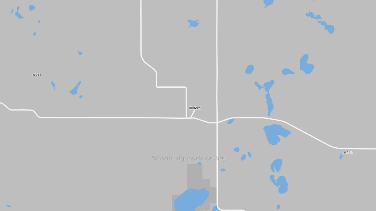Transit Grade map of 58416, ND